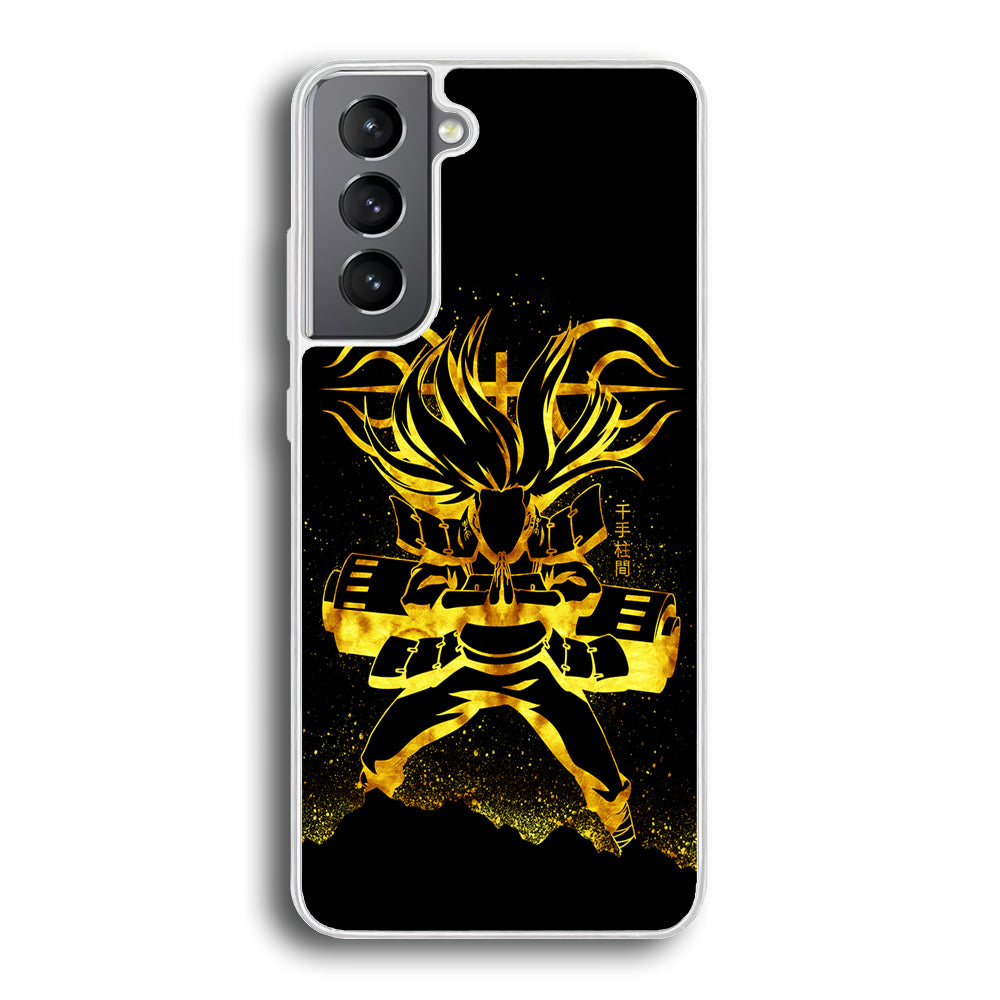 Hashirama Senju Gold Samsung Galaxy S21 Plus Case-Phone Case-Rubber White (2D Case)-Altracase