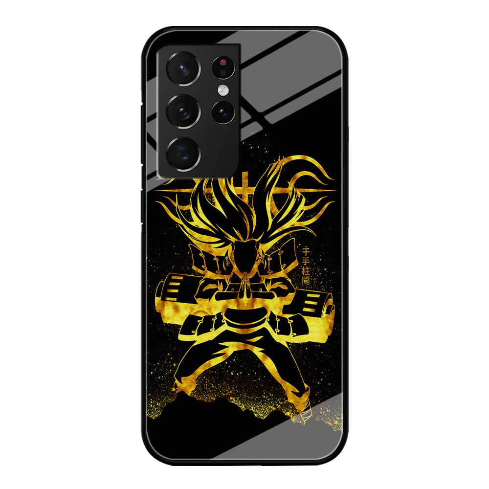Hashirama Senju Gold Samsung Galaxy S22 Ultra Case-Phone Case-Tempered Glass Case-Altracase