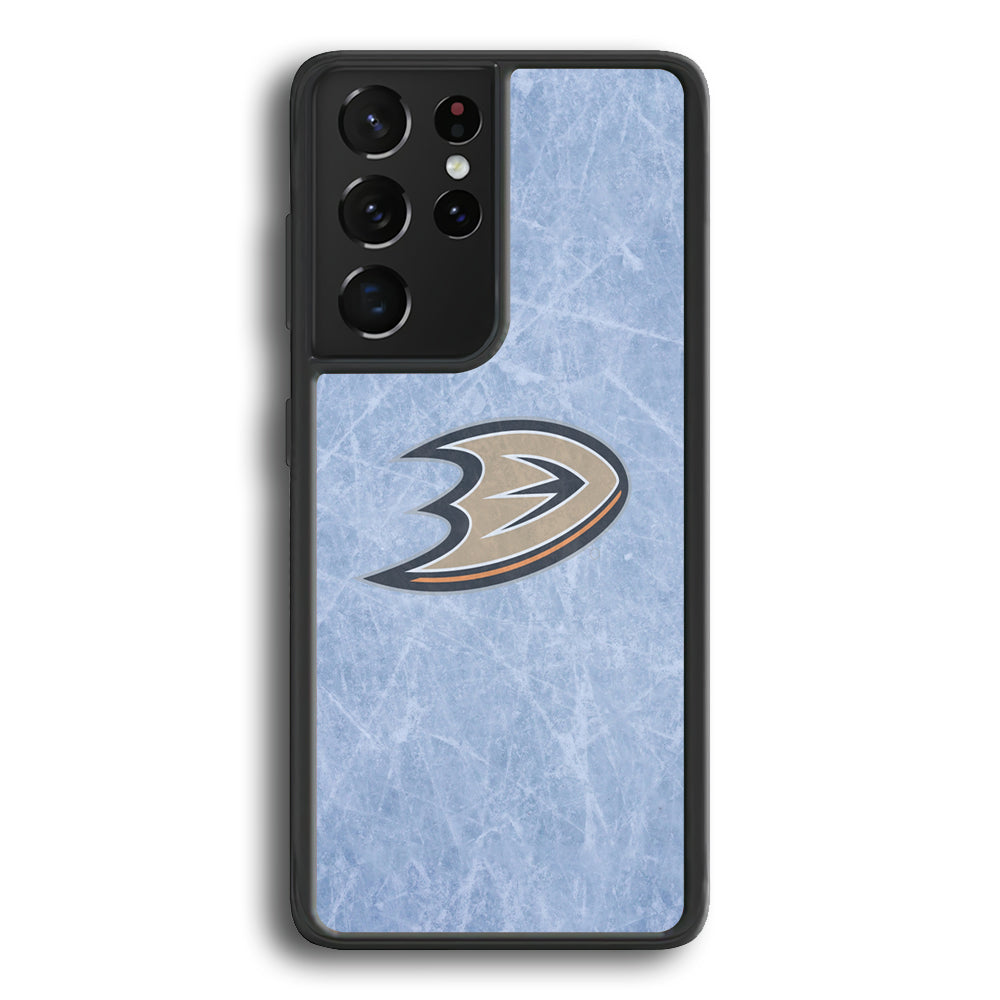 Hockey Anaheim Ducks NHL 001 Samsung Galaxy S21 Ultra Case-Phone Case-Rubber Black (2D Case)-Altracase