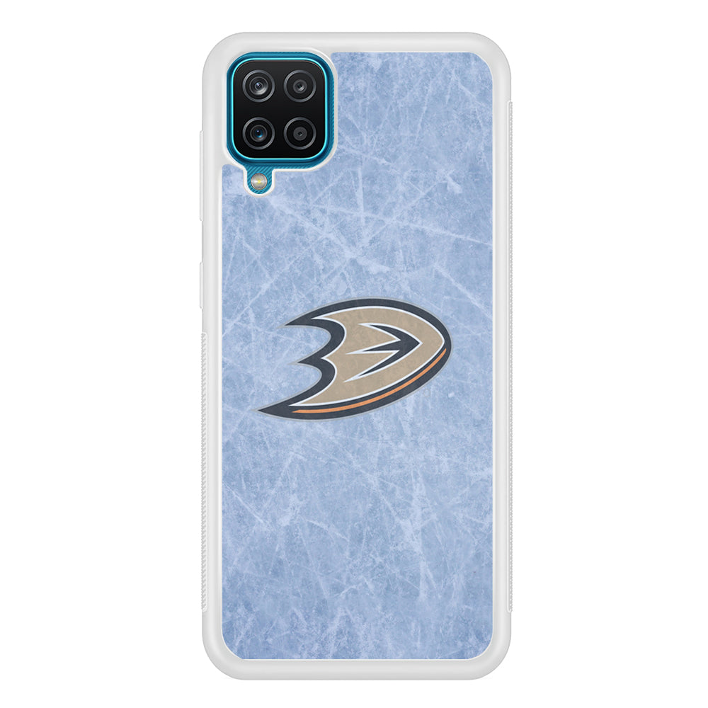 Hockey Anaheim Ducks NHL 001 Samsung Galaxy A12 Case-Phone Case-Rubber White (2D Case)-Altracase