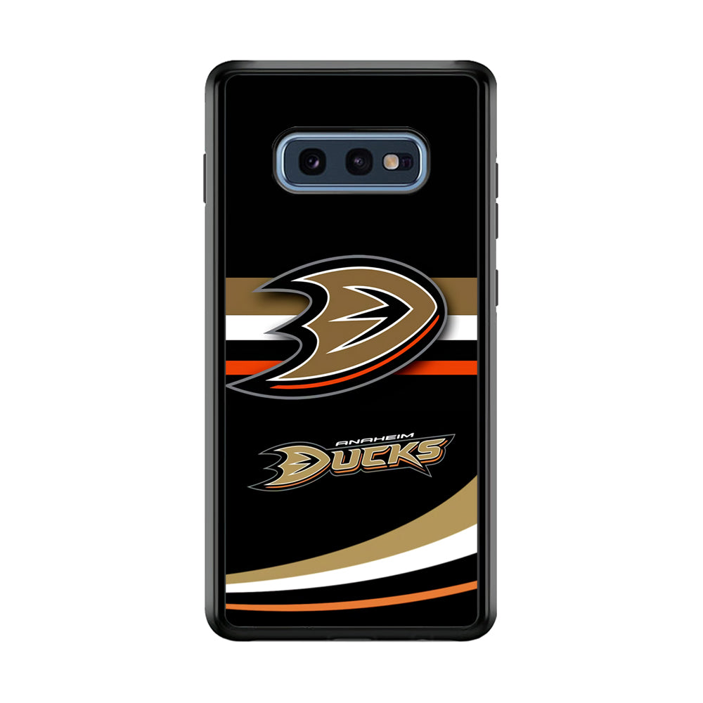Hockey Anaheim Ducks NHL 002 Samsung Galaxy S10E Case-Phone Case-Rubber Black (2D Case)-Altracase