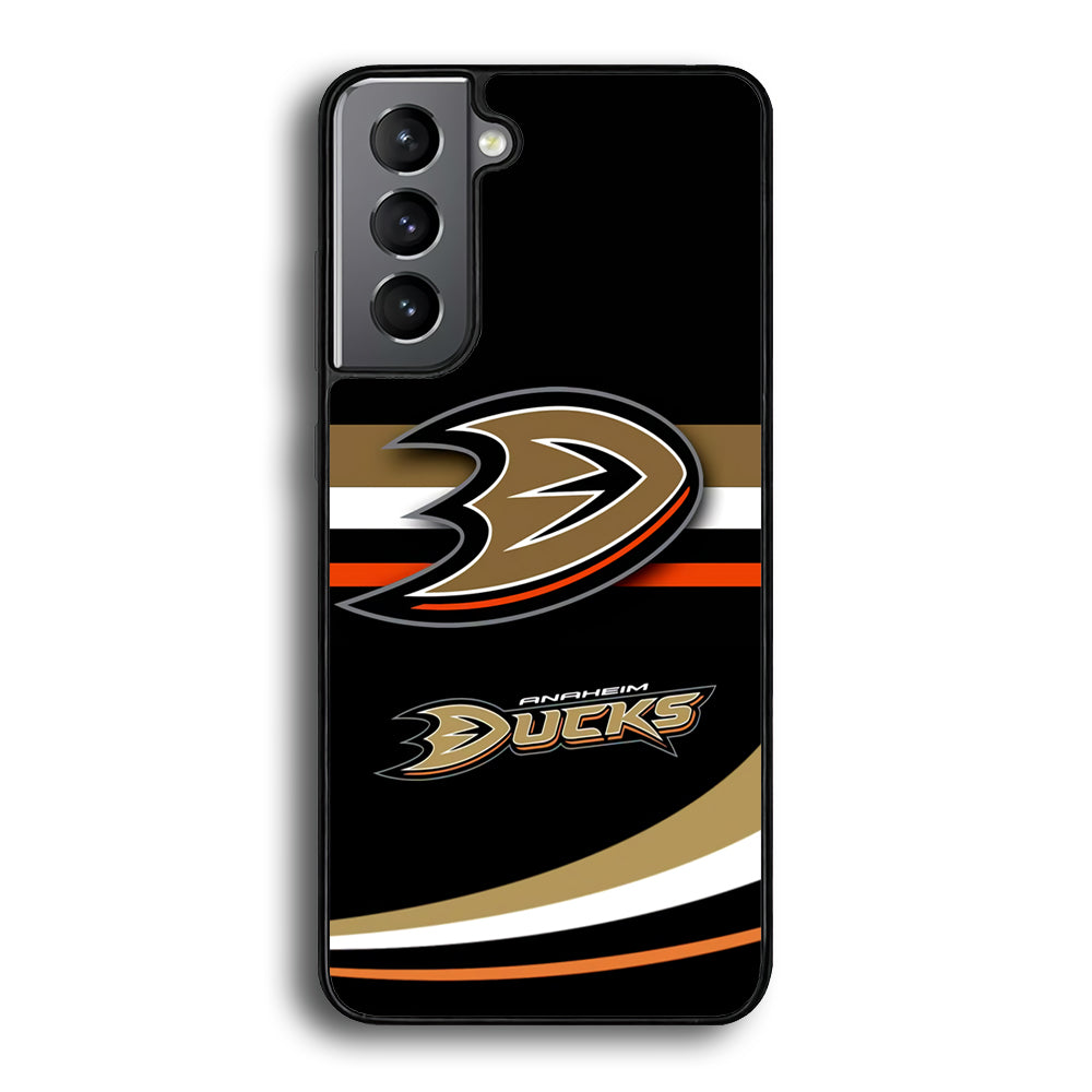Hockey Anaheim Ducks NHL 002 Samsung Galaxy S25 Case-Phone Case-Rubber Black (2D Case)-Altracase