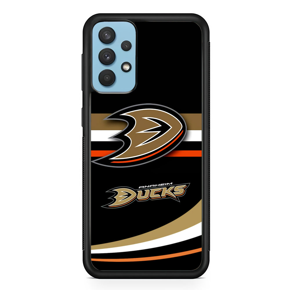 Hockey Anaheim Ducks NHL 002 Samsung Galaxy A32 Case-Phone Case-Rubber Black (2D Case)-Altracase