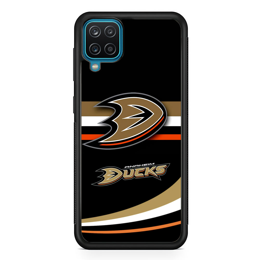 Hockey Anaheim Ducks NHL 002 Samsung Galaxy A12 Case-Phone Case-Rubber Black (2D Case)-Altracase