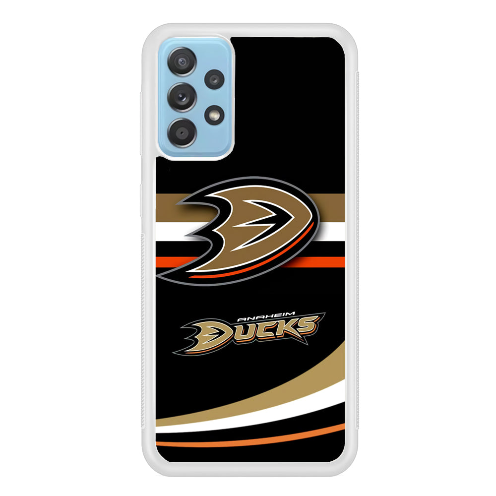 Hockey Anaheim Ducks NHL 002 Samsung Galaxy A52 Case-Phone Case-Rubber White (2D Case)-Altracase
