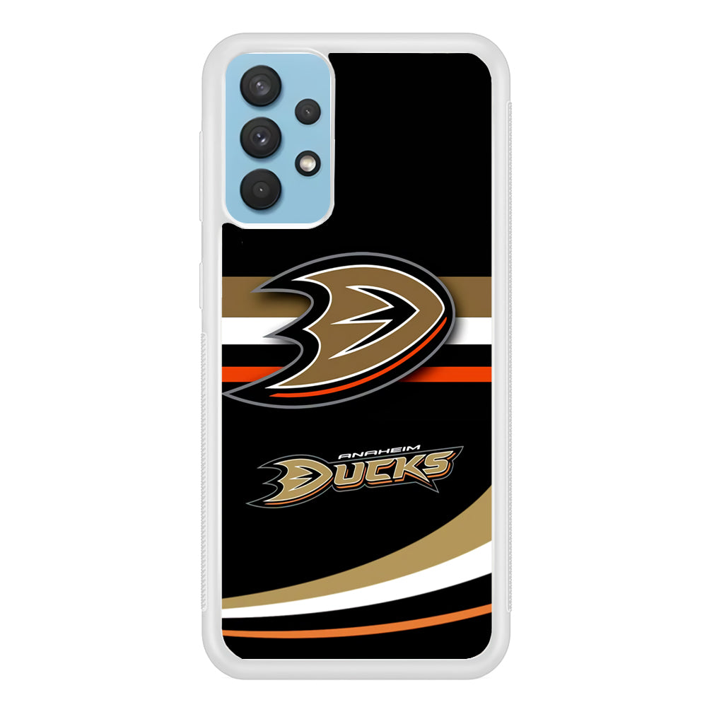 Hockey Anaheim Ducks NHL 002 Samsung Galaxy A32 Case-Phone Case-Rubber White (2D Case)-Altracase