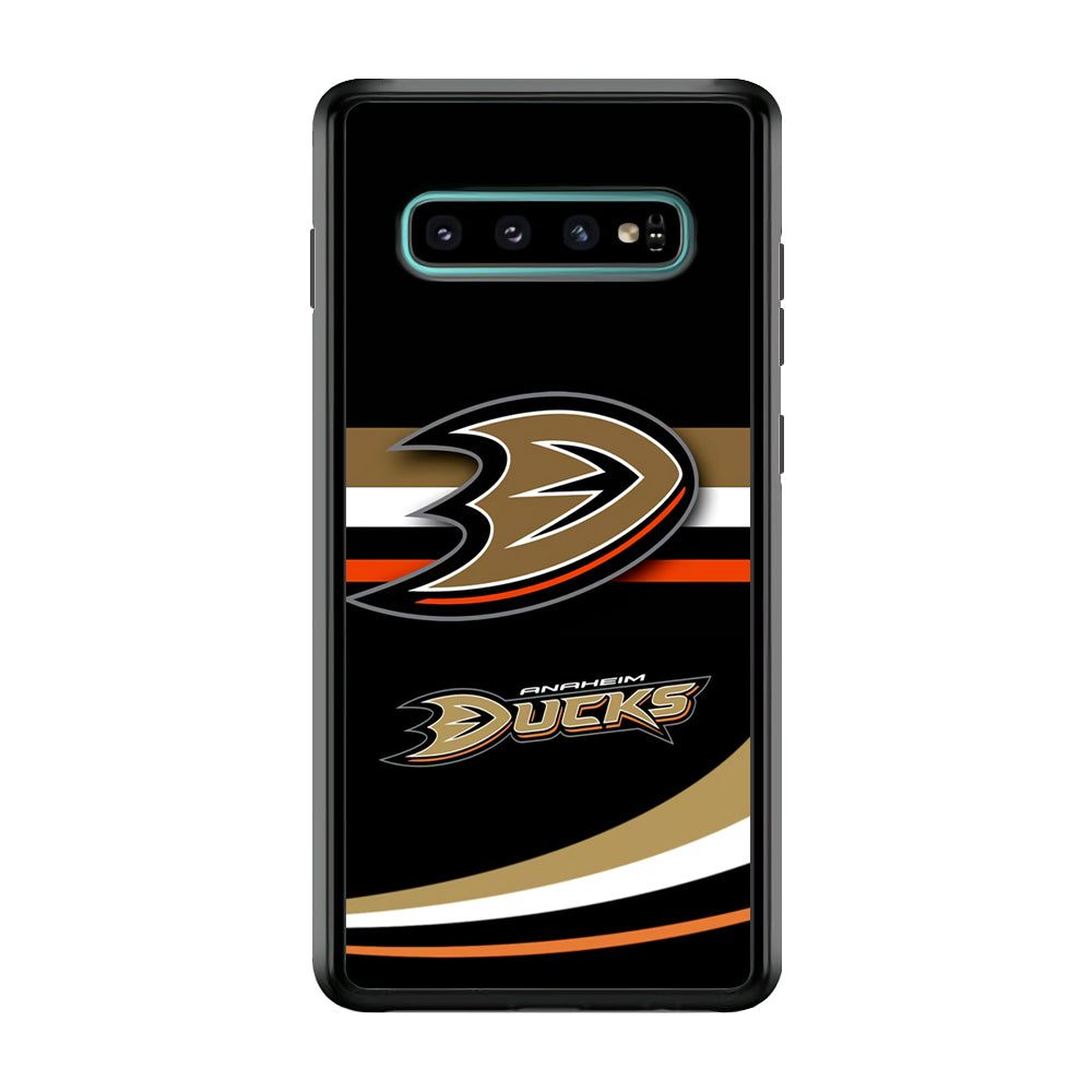 Hockey Anaheim Ducks NHL 002 Samsung Galaxy S10 Plus Case-Phone Case-Rubber Black (2D Case)-Altracase