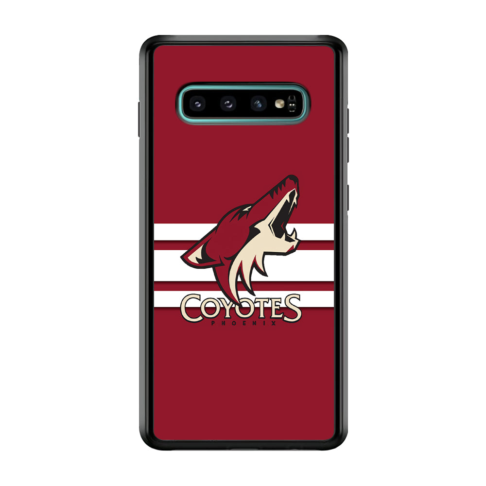 Hockey Arizona Coyotes NHL 001 Samsung Galaxy S10 Case-Phone Case-Rubber Black (2D Case)-Altracase