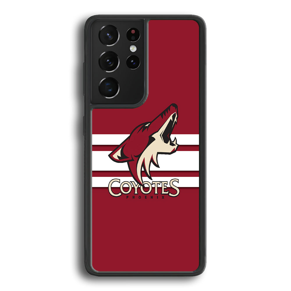 Hockey Arizona Coyotes NHL 001 Samsung Galaxy S25 Ultra Case-Phone Case-Rubber Black (2D Case)-Altracase
