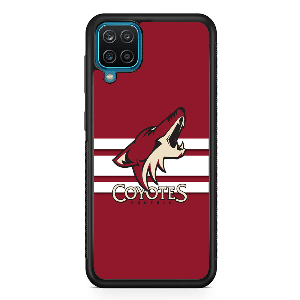 Hockey Arizona Coyotes NHL 001 Samsung Galaxy A12 Case-Phone Case-Rubber Black (2D Case)-Altracase
