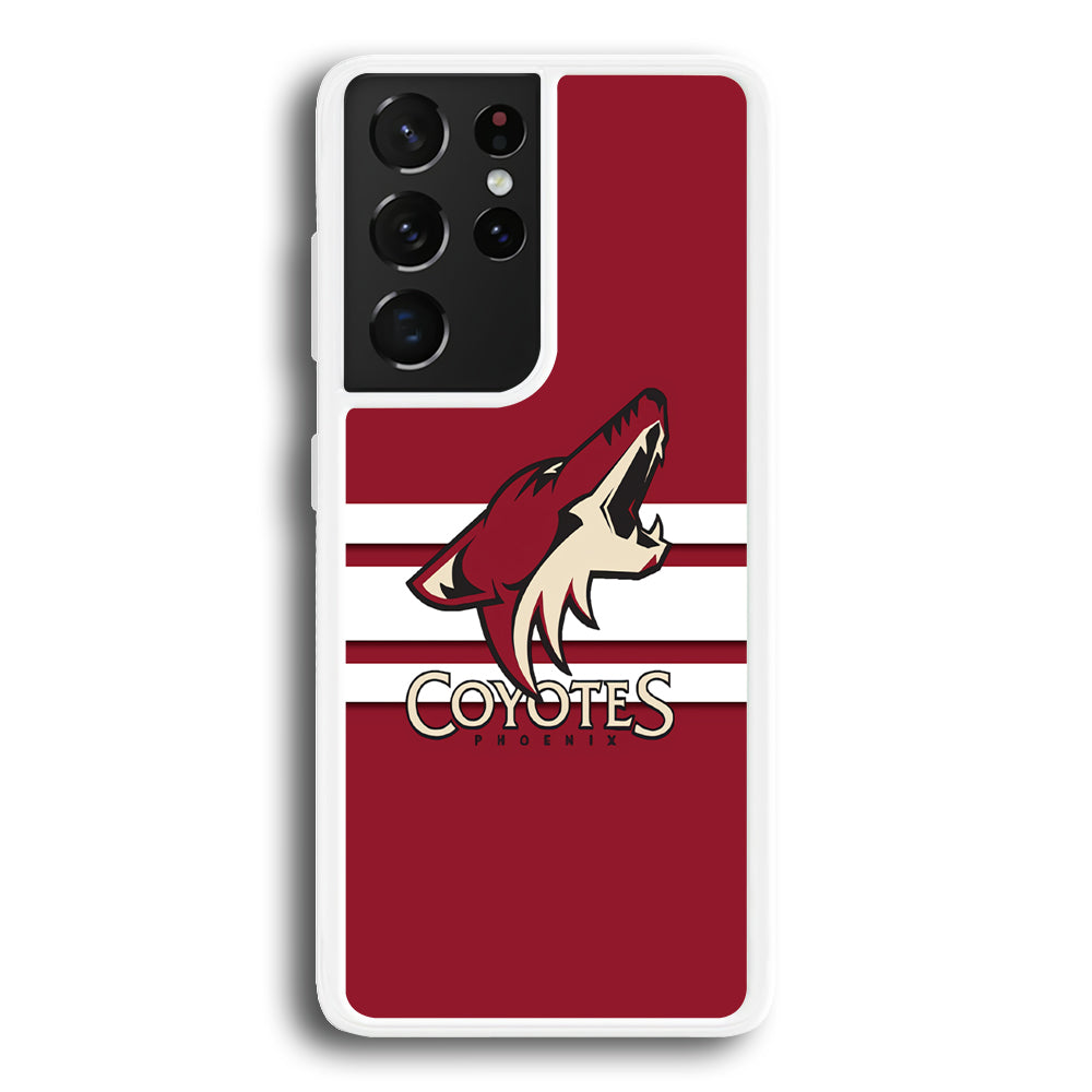 Hockey Arizona Coyotes NHL 001 Samsung Galaxy S21 Ultra Case-Phone Case-Rubber White (2D Case)-Altracase