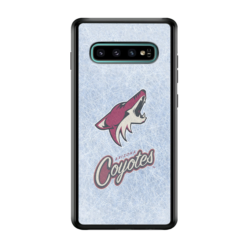 Hockey Arizona Coyotes NHL 002 Samsung Galaxy S10 Case-Phone Case-Rubber Black (2D Case)-Altracase