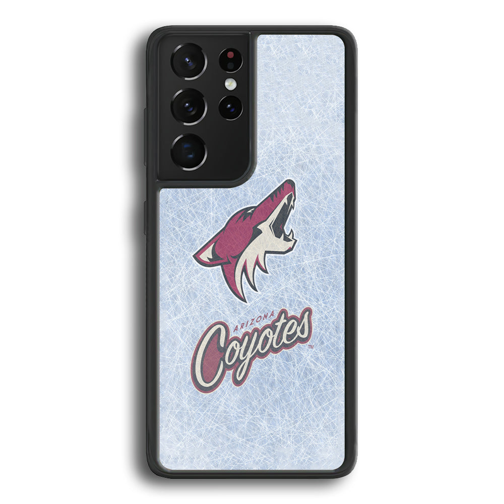 Hockey Arizona Coyotes NHL 002 Samsung Galaxy S25 Ultra Case-Phone Case-Rubber Black (2D Case)-Altracase