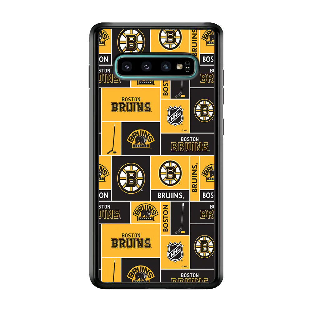 Hockey Boston Bruins NHL 001 Samsung Galaxy S10 Case-Phone Case-Rubber Black (2D Case)-Altracase