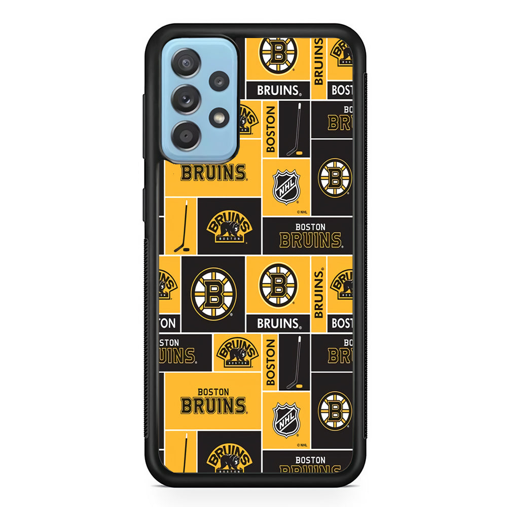 Hockey Boston Bruins NHL 001 Samsung Galaxy A52 Case-Phone Case-Rubber Black (2D Case)-Altracase