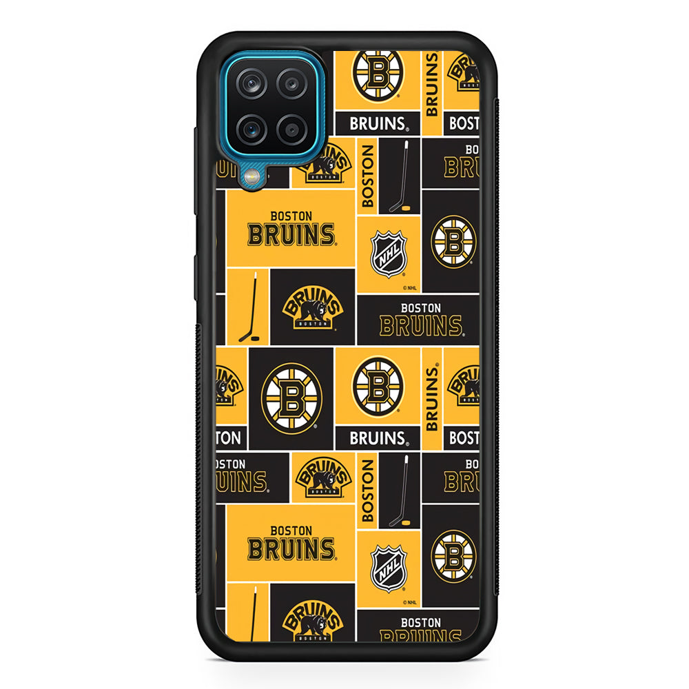 Hockey Boston Bruins NHL 001 Samsung Galaxy A12 Case-Phone Case-Rubber Black (2D Case)-Altracase