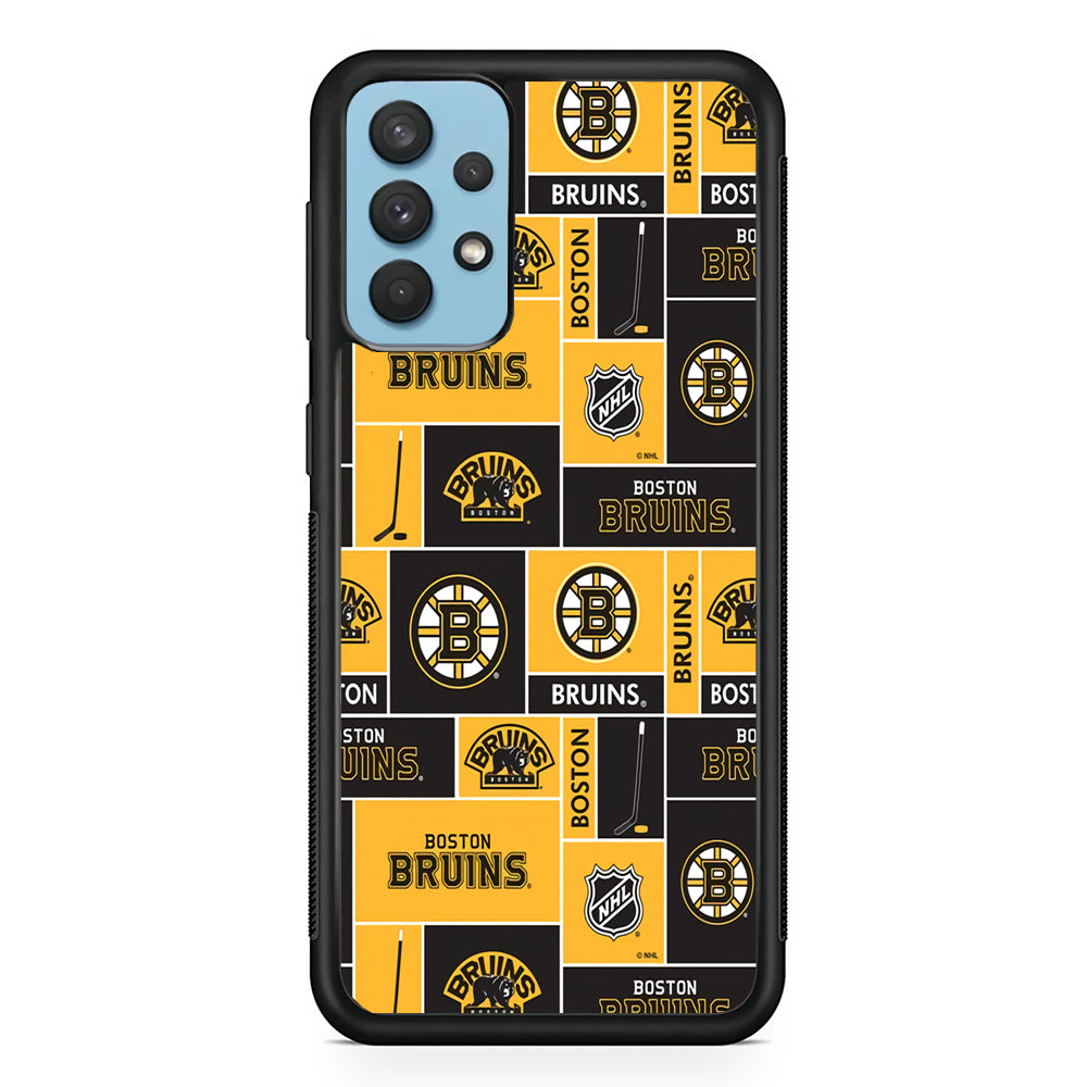Hockey Boston Bruins NHL 001 Samsung Galaxy A32 Case-Phone Case-Rubber Black (2D Case)-Altracase