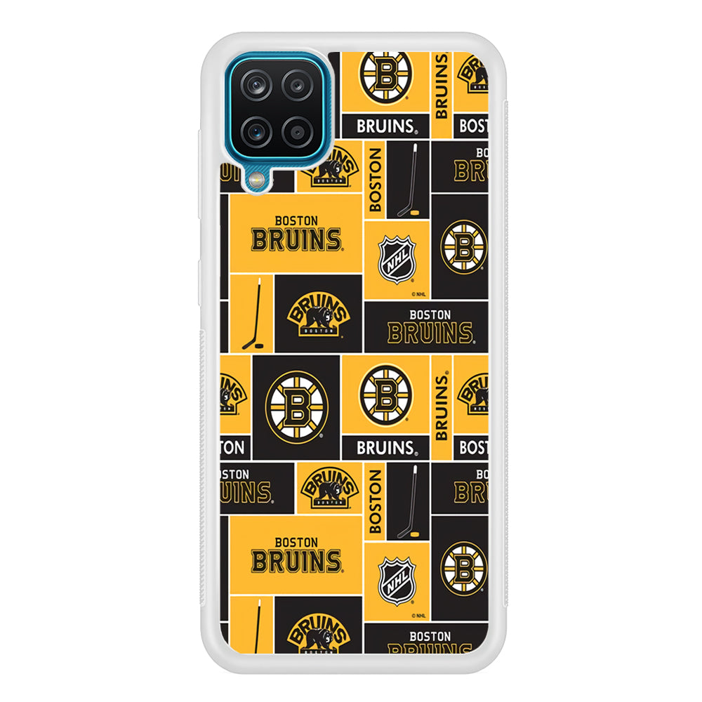Hockey Boston Bruins NHL 001 Samsung Galaxy A12 Case-Phone Case-Rubber White (2D Case)-Altracase