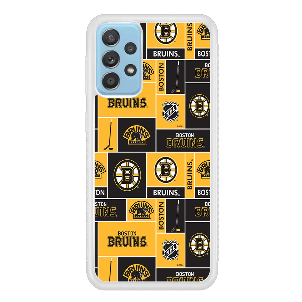 Hockey Boston Bruins NHL 001 Samsung Galaxy A52 Case-Phone Case-Rubber White (2D Case)-Altracase