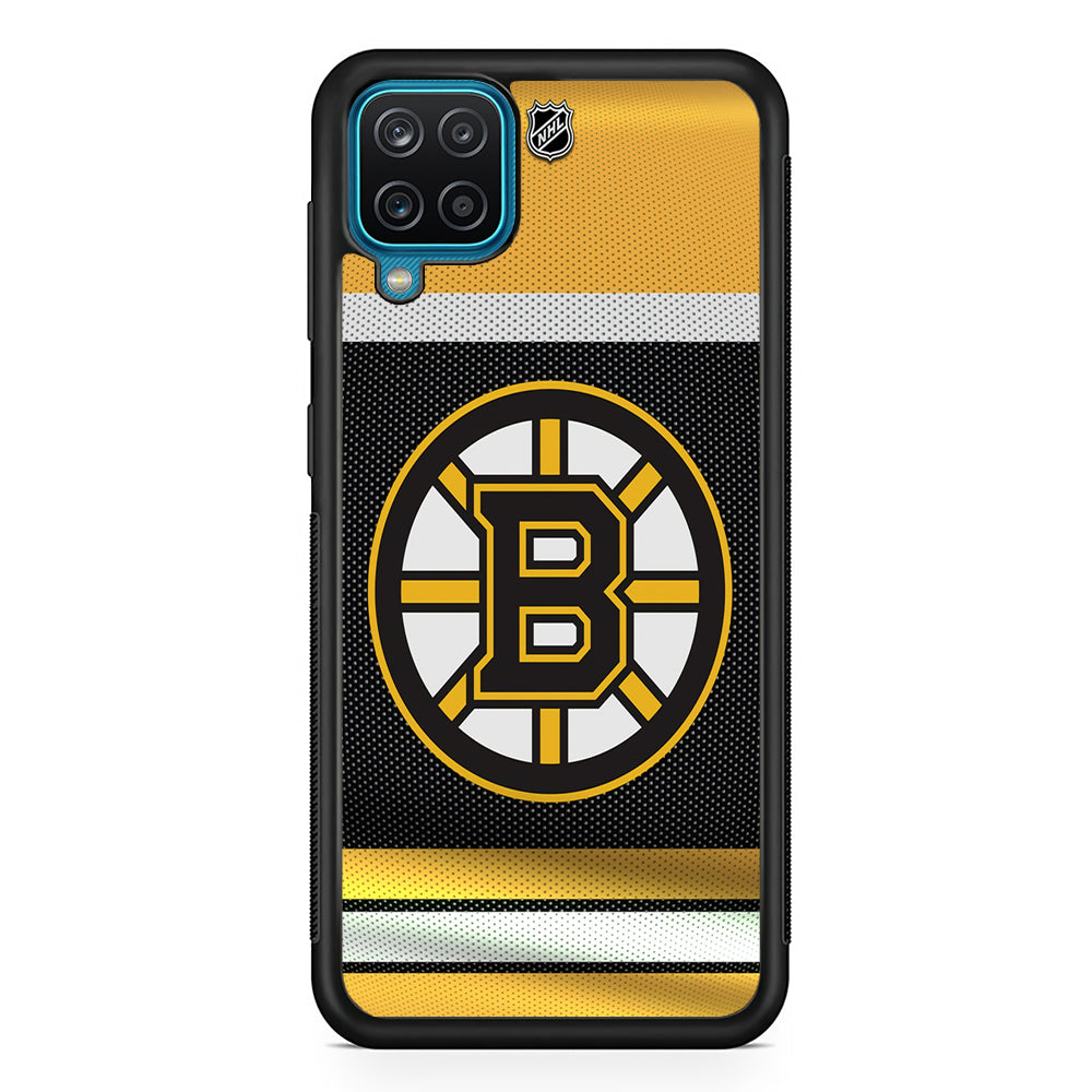 Hockey Boston Bruins NHL 002 Samsung Galaxy A12 Case-Phone Case-Rubber Black (2D Case)-Altracase