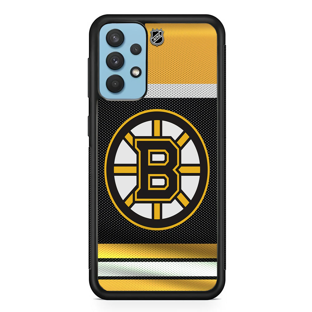 Hockey Boston Bruins NHL 002 Samsung Galaxy A32 Case-Phone Case-Rubber Black (2D Case)-Altracase