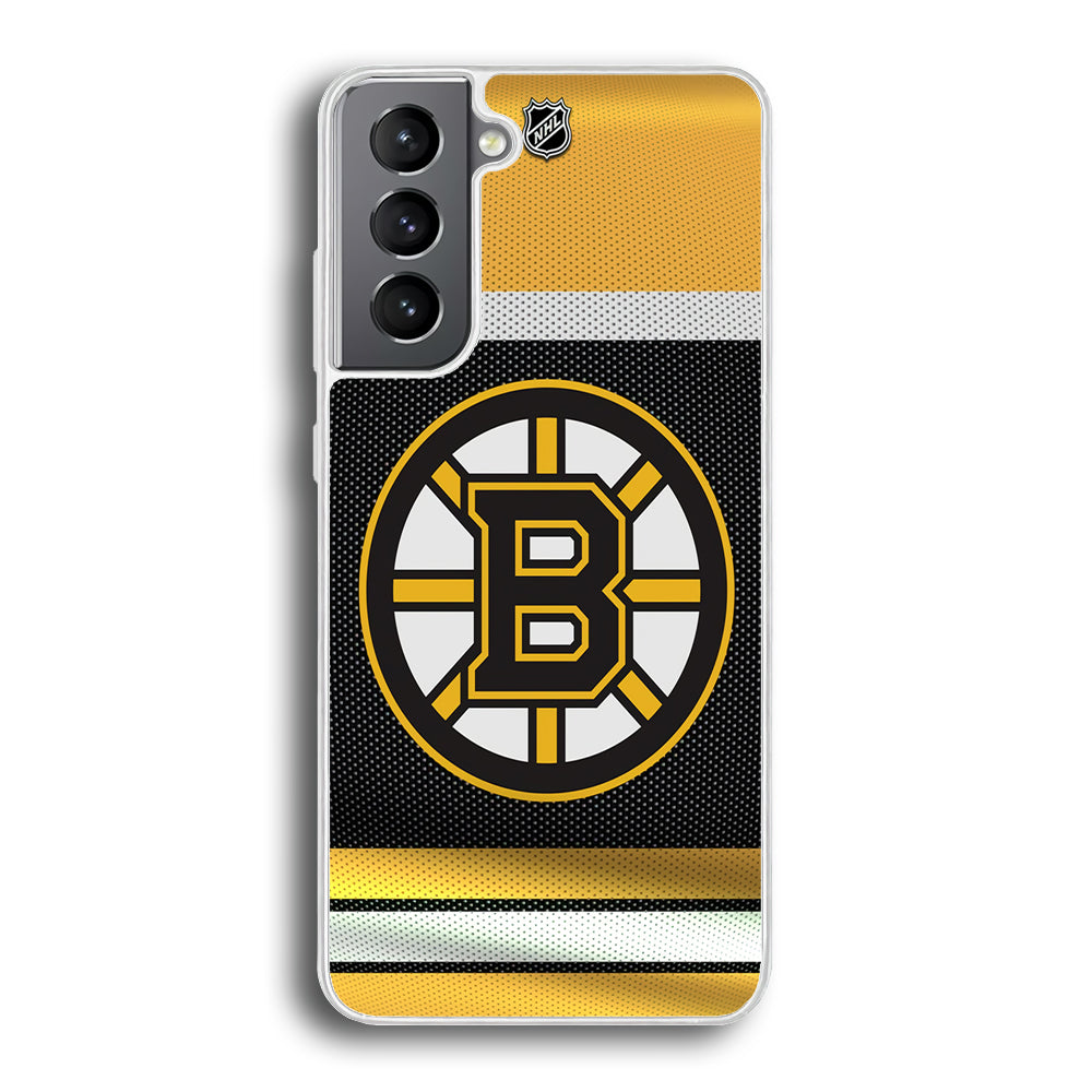 Hockey Boston Bruins NHL 002 Samsung Galaxy S21 Plus Case-Phone Case-Rubber White (2D Case)-Altracase