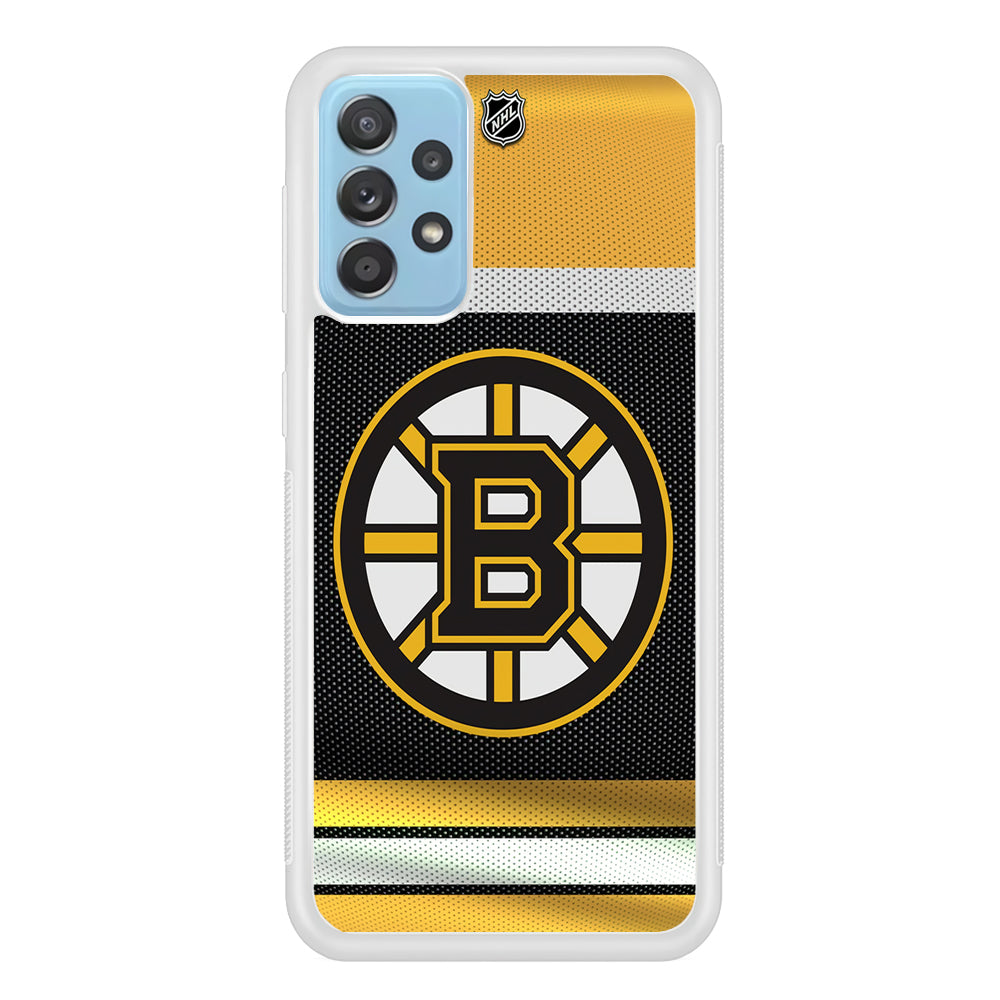 Hockey Boston Bruins NHL 002 Samsung Galaxy A72 Case-Phone Case-Rubber White (2D Case)-Altracase