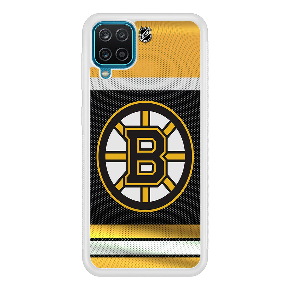 Hockey Boston Bruins NHL 002 Samsung Galaxy A12 Case-Phone Case-Rubber White (2D Case)-Altracase