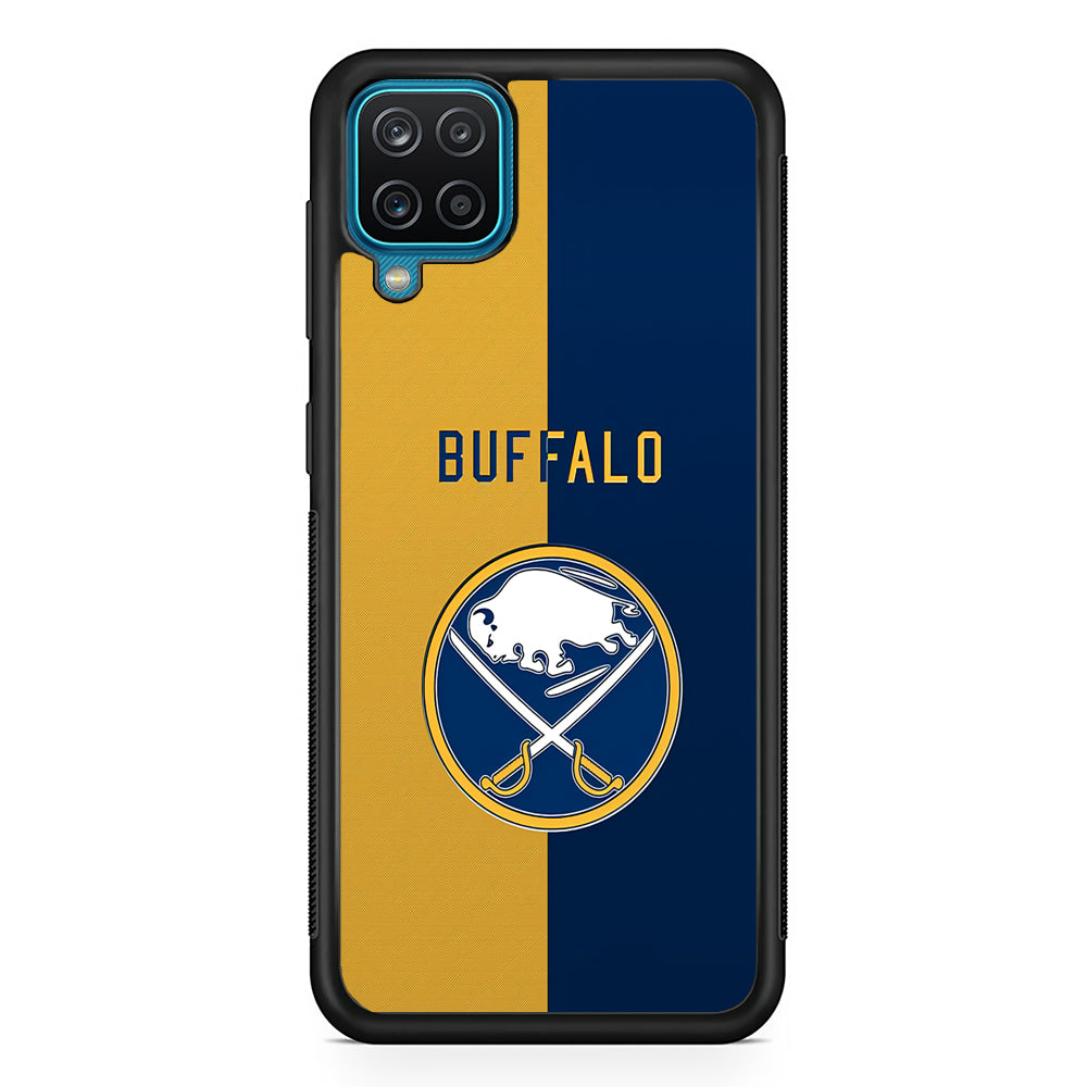 Hockey Buffalo Sabres NHL 001 Samsung Galaxy A12 Case-Phone Case-Rubber Black (2D Case)-Altracase