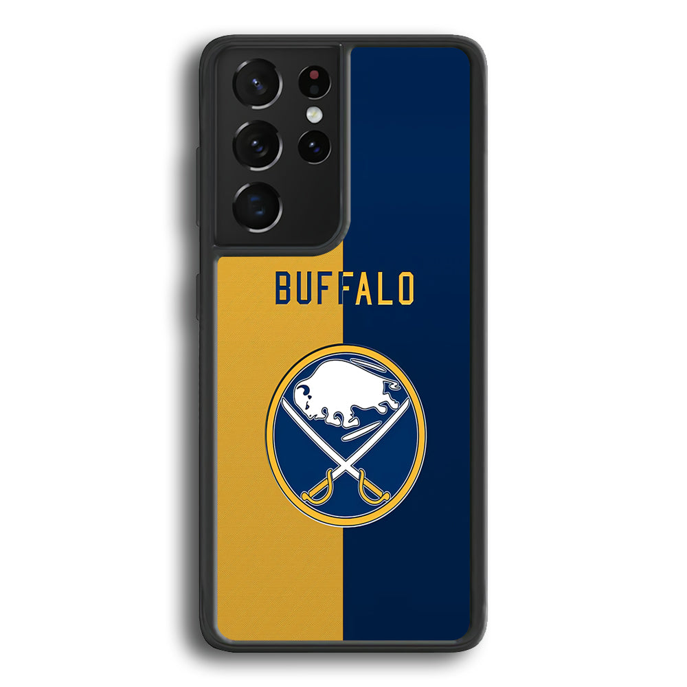 Hockey Buffalo Sabres NHL 001 Samsung Galaxy S25 Ultra Case-Phone Case-Rubber Black (2D Case)-Altracase