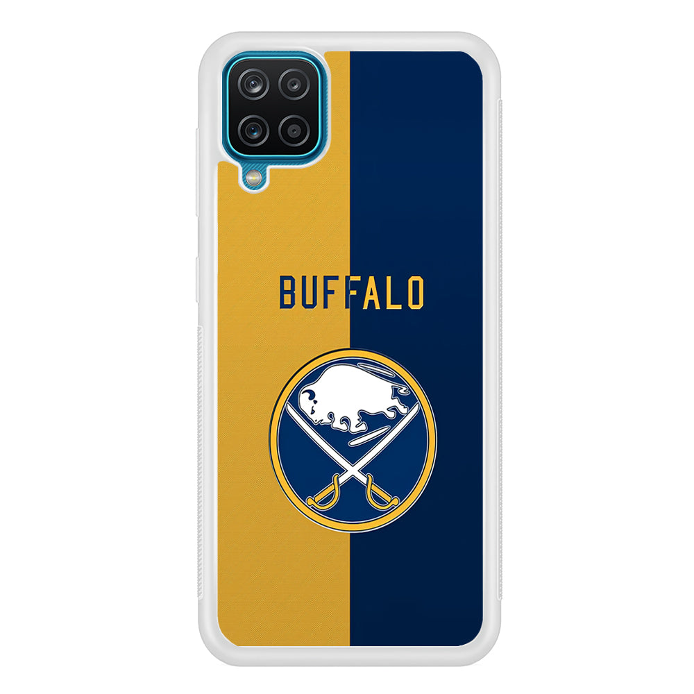 Hockey Buffalo Sabres NHL 001 Samsung Galaxy A12 Case-Phone Case-Rubber White (2D Case)-Altracase