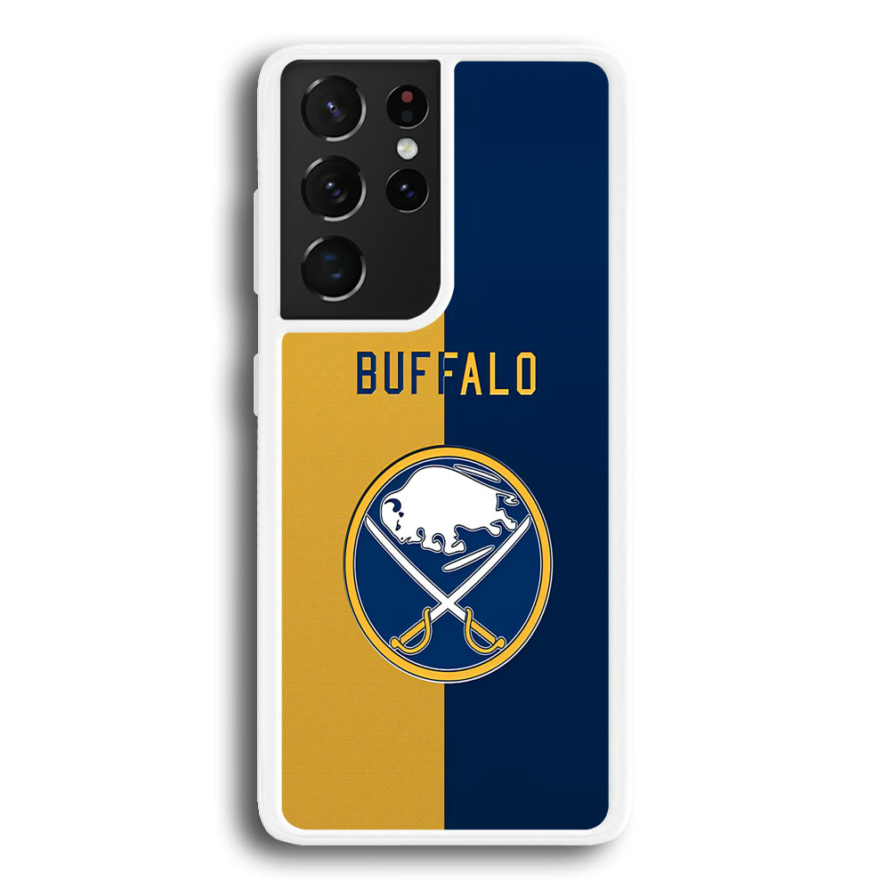 Hockey Buffalo Sabres NHL 001 Samsung Galaxy S21 Ultra Case-Phone Case-Rubber White (2D Case)-Altracase