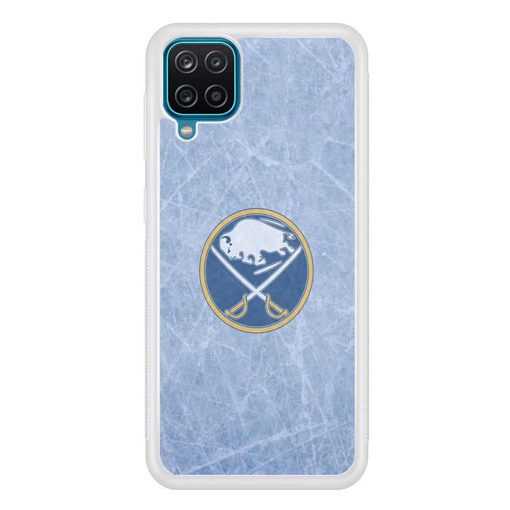 Hockey Buffalo Sabres NHL 002 Samsung Galaxy A12 Case-Phone Case-Rubber White (2D Case)-Altracase