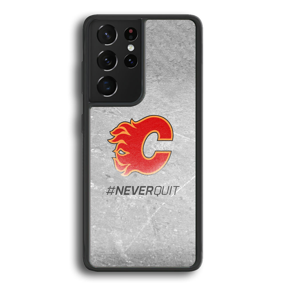 Hockey Calgary Flames NHL 001 Samsung Galaxy S21 Ultra Case-Phone Case-Rubber Black (2D Case)-Altracase