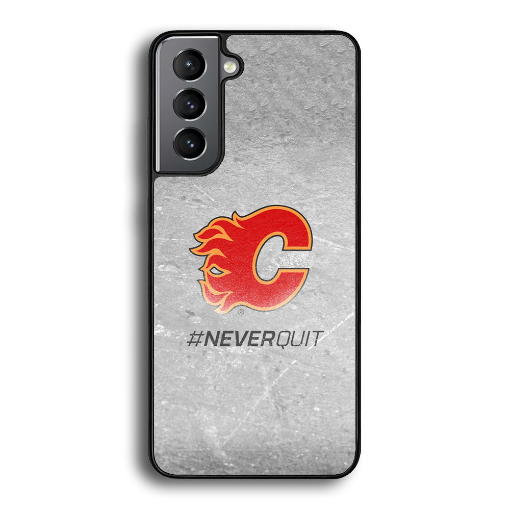 Hockey Calgary Flames NHL 001 Samsung Galaxy S21 Plus Case-Phone Case-Rubber Black (2D Case)-Altracase
