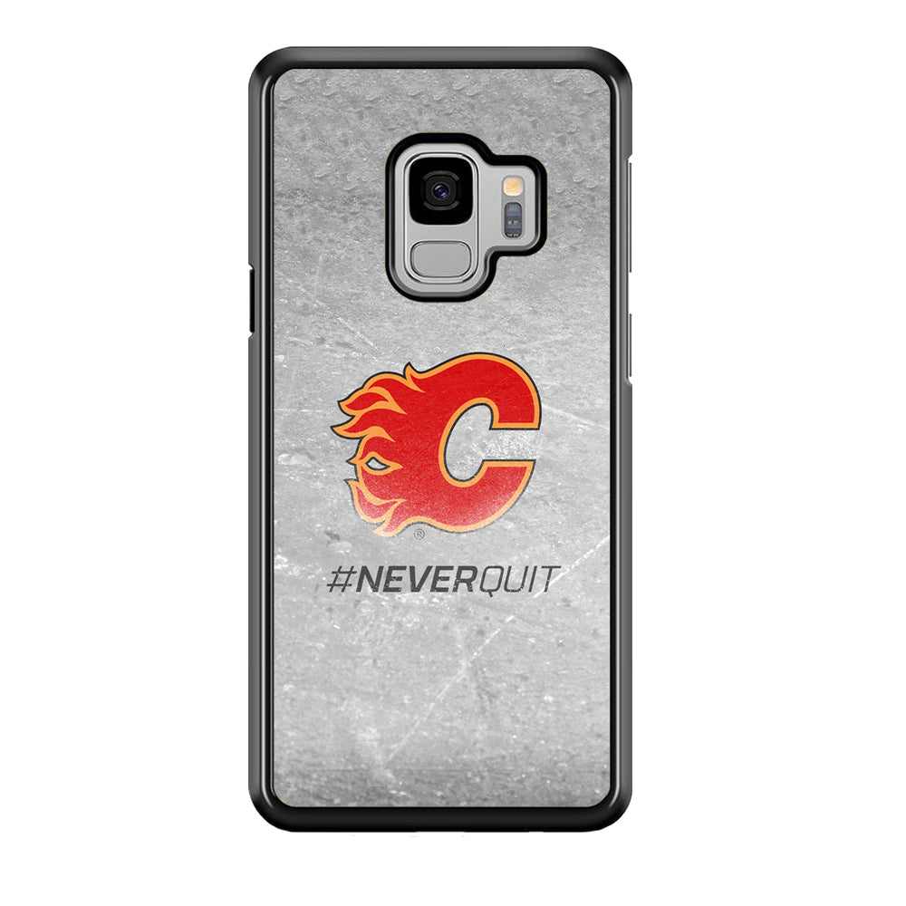 Hockey Calgary Flames NHL 001 Samsung Galaxy S9 Case-Phone Case-Rubber Black (2D Case)-Altracase