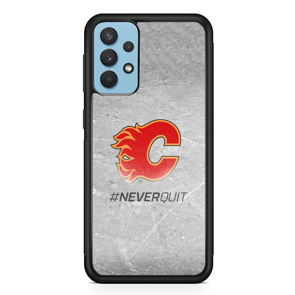 Hockey Calgary Flames NHL 001 Samsung Galaxy A32 Case-Phone Case-Rubber Black (2D Case)-Altracase