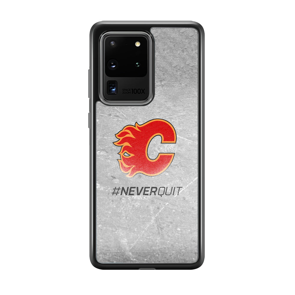 Hockey Calgary Flames NHL 001 Samsung Galaxy S20 Ultra Case-Phone Case-Rubber Black (2D Case)-Altracase