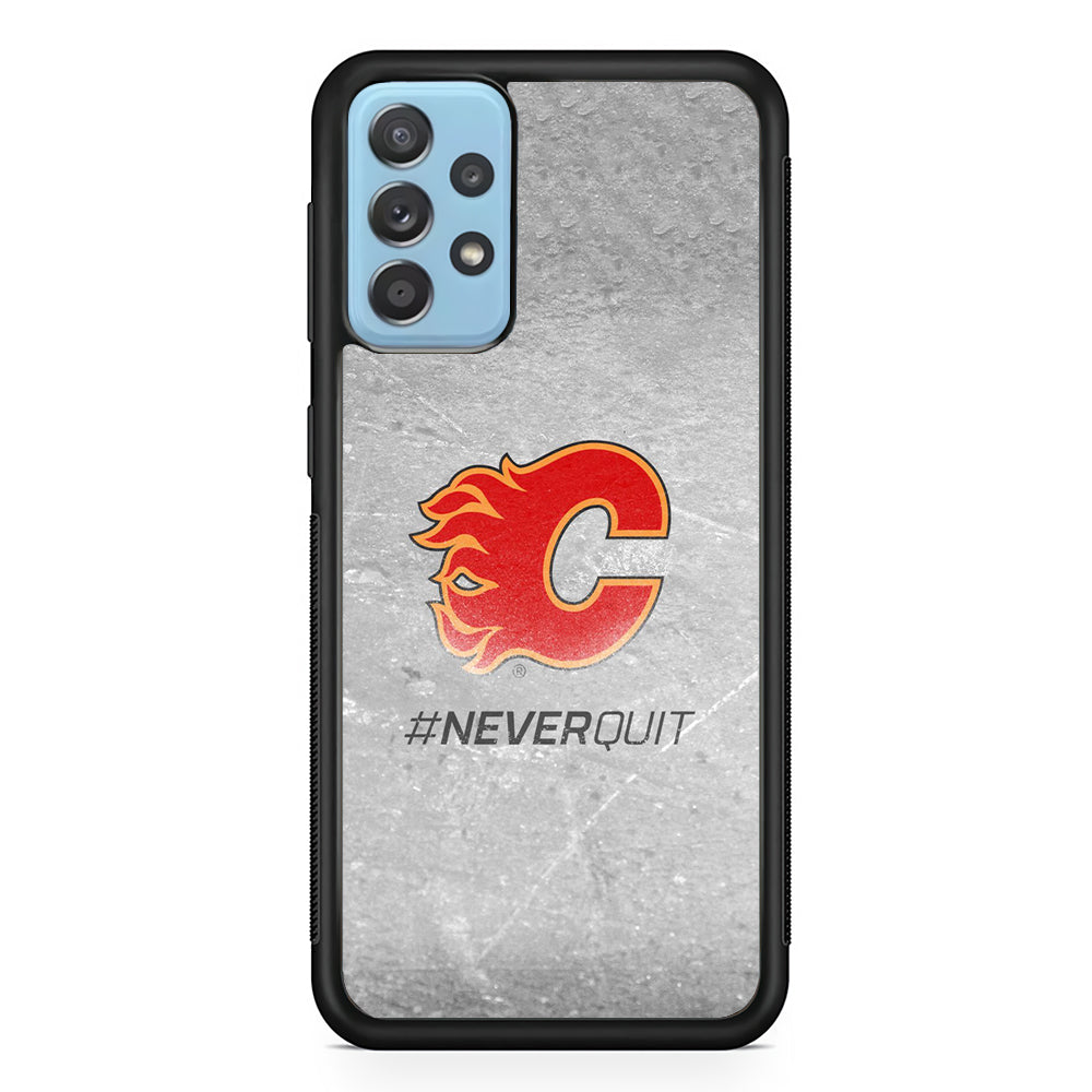 Hockey Calgary Flames NHL 001 Samsung Galaxy A72 Case-Phone Case-Rubber Black (2D Case)-Altracase