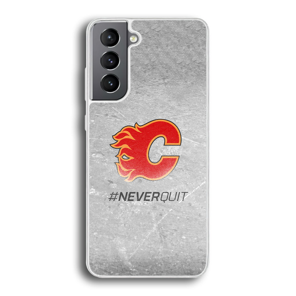Hockey Calgary Flames NHL 001 Samsung Galaxy S21 Plus Case-Phone Case-Rubber White (2D Case)-Altracase