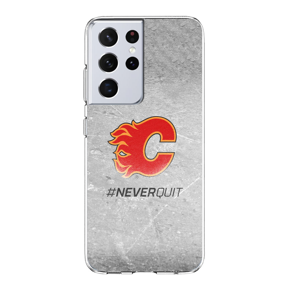 Hockey Calgary Flames NHL 001 Samsung Galaxy S21 Ultra Case-Phone Case-Clear Soft Case-Altracase