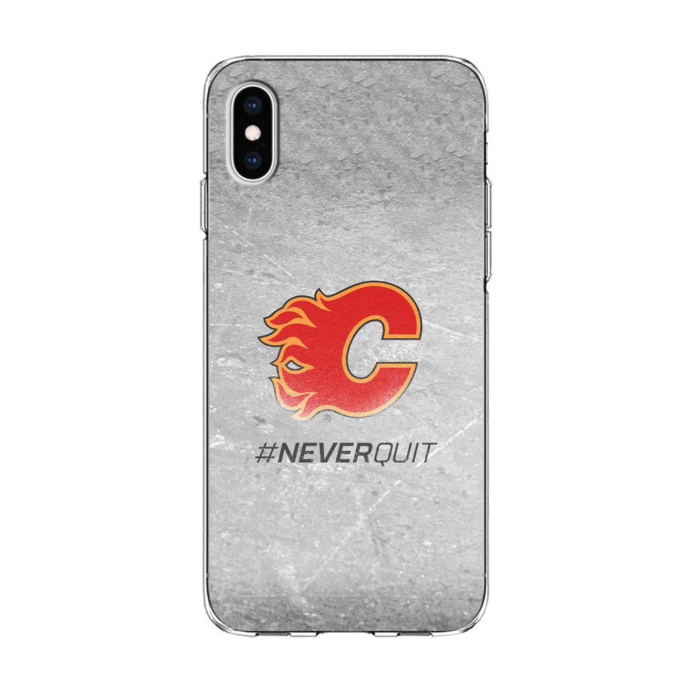 Hockey Calgary Flames NHL 001 iPhone Xs Case-Phone Case-Clear Soft Case-Altracase