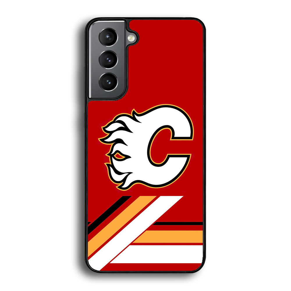 Hockey Calgary Flames NHL 002 Samsung Galaxy S21 Plus Case-Phone Case-Rubber Black (2D Case)-Altracase