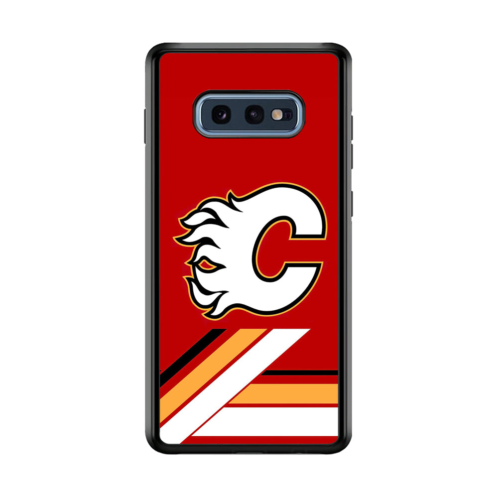 Hockey Calgary Flames NHL 002 Samsung Galaxy S10E Case-Phone Case-Rubber Black (2D Case)-Altracase
