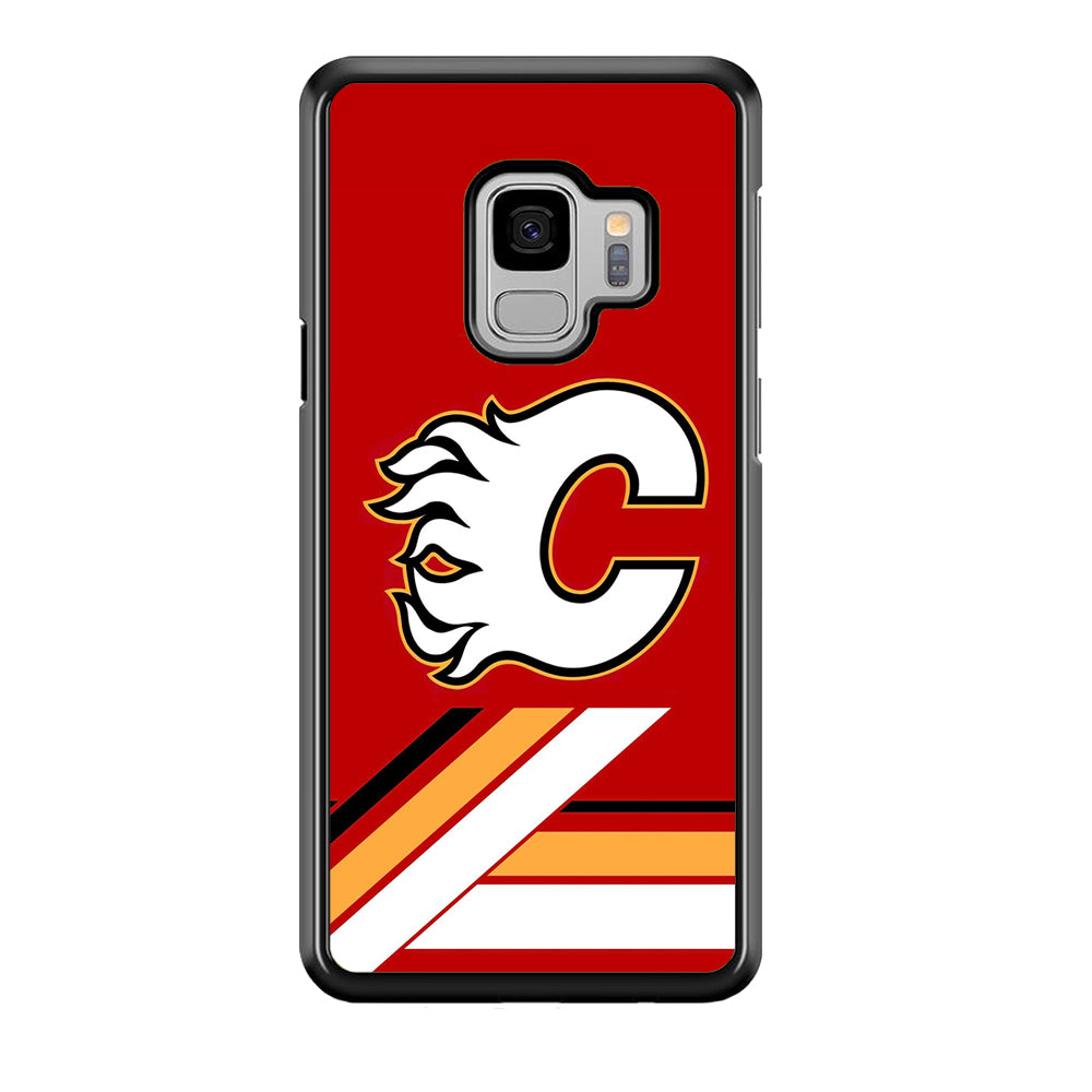Hockey Calgary Flames NHL 002 Samsung Galaxy S9 Case-Phone Case-Rubber Black (2D Case)-Altracase