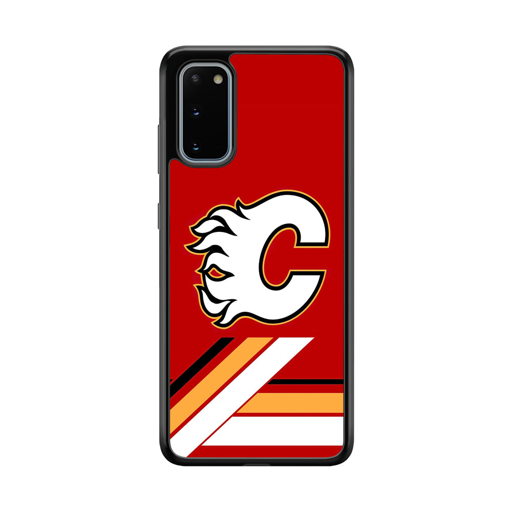 Hockey Calgary Flames NHL 002 Samsung Galaxy S20 Case-Phone Case-Rubber Black (2D Case)-Altracase