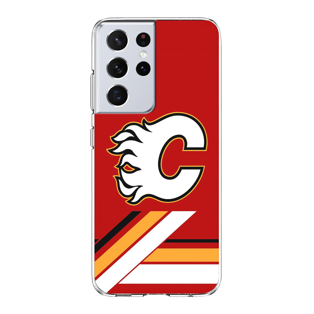 Hockey Calgary Flames NHL 002 Samsung Galaxy S21 Ultra Case-Phone Case-Clear Soft Case-Altracase