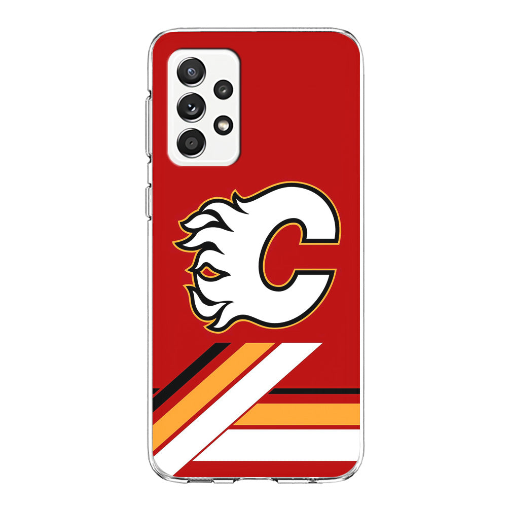 Hockey Calgary Flames NHL 002 Samsung Galaxy A72 Case-Phone Case-Clear Soft Case-Altracase