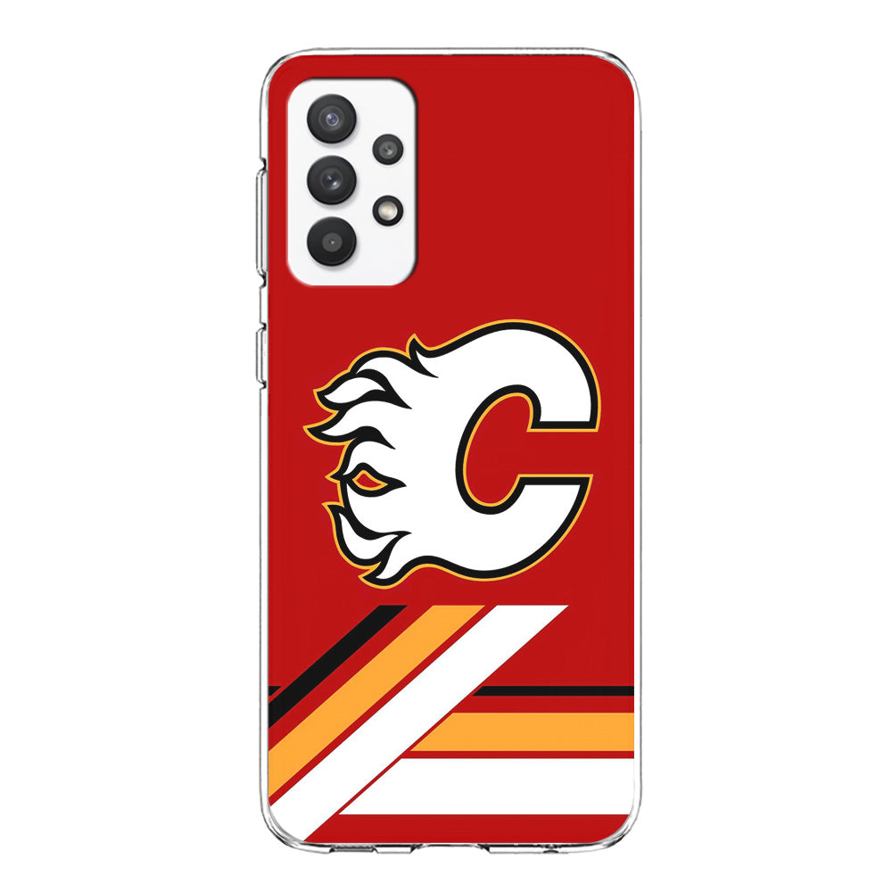 Hockey Calgary Flames NHL 002 Samsung Galaxy A32 Case-Phone Case-Clear Soft Case-Altracase
