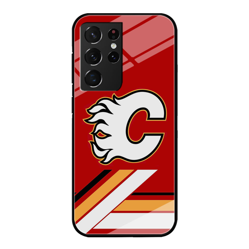 Hockey Calgary Flames NHL 002 Samsung Galaxy S21 Ultra Case-Phone Case-Tempered Glass Case-Altracase